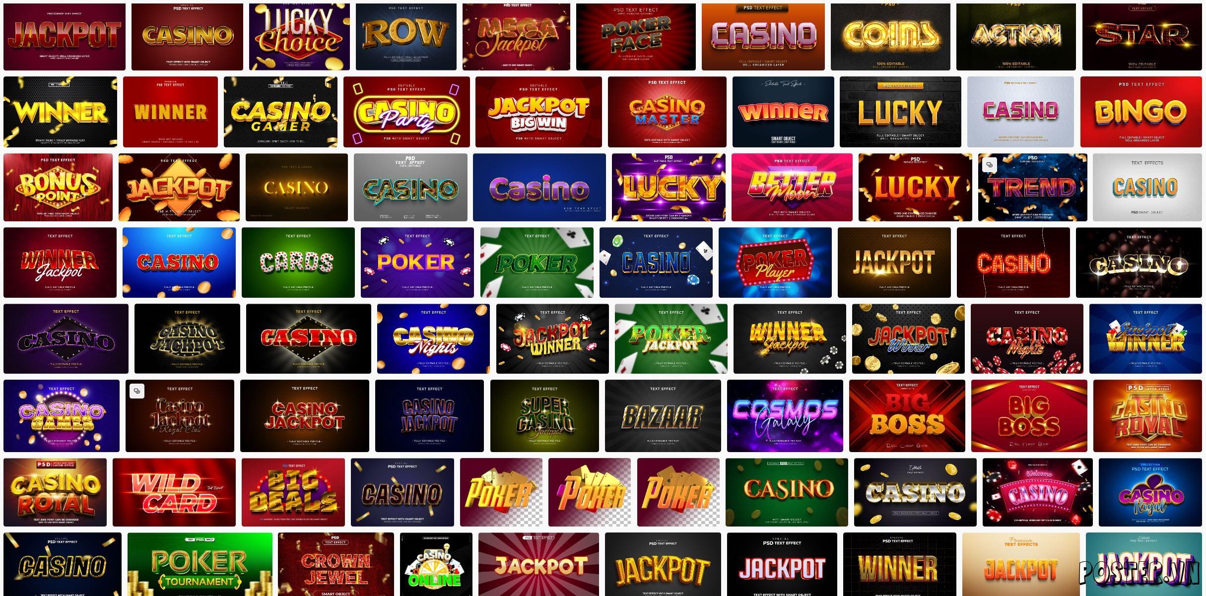 100+ Casino Text Effect