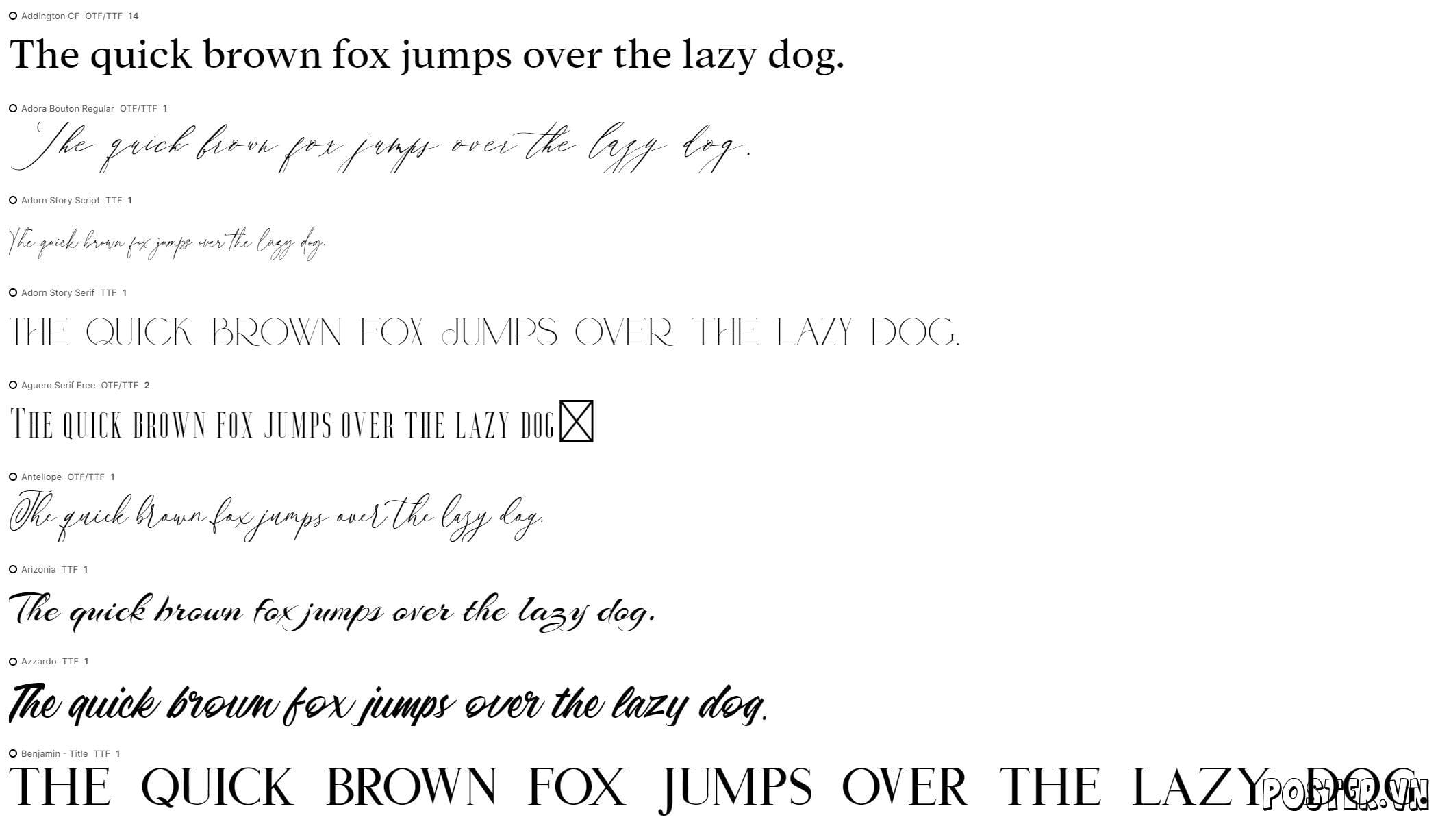 100+ Font chữ sang trọng