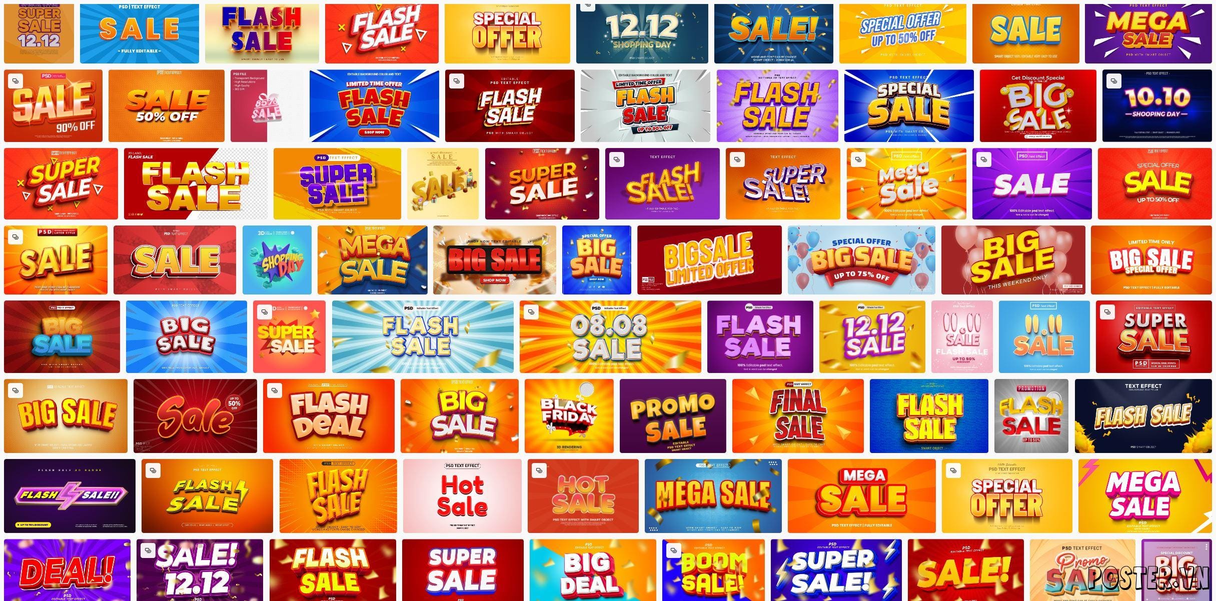 100+ Sale Text Effect