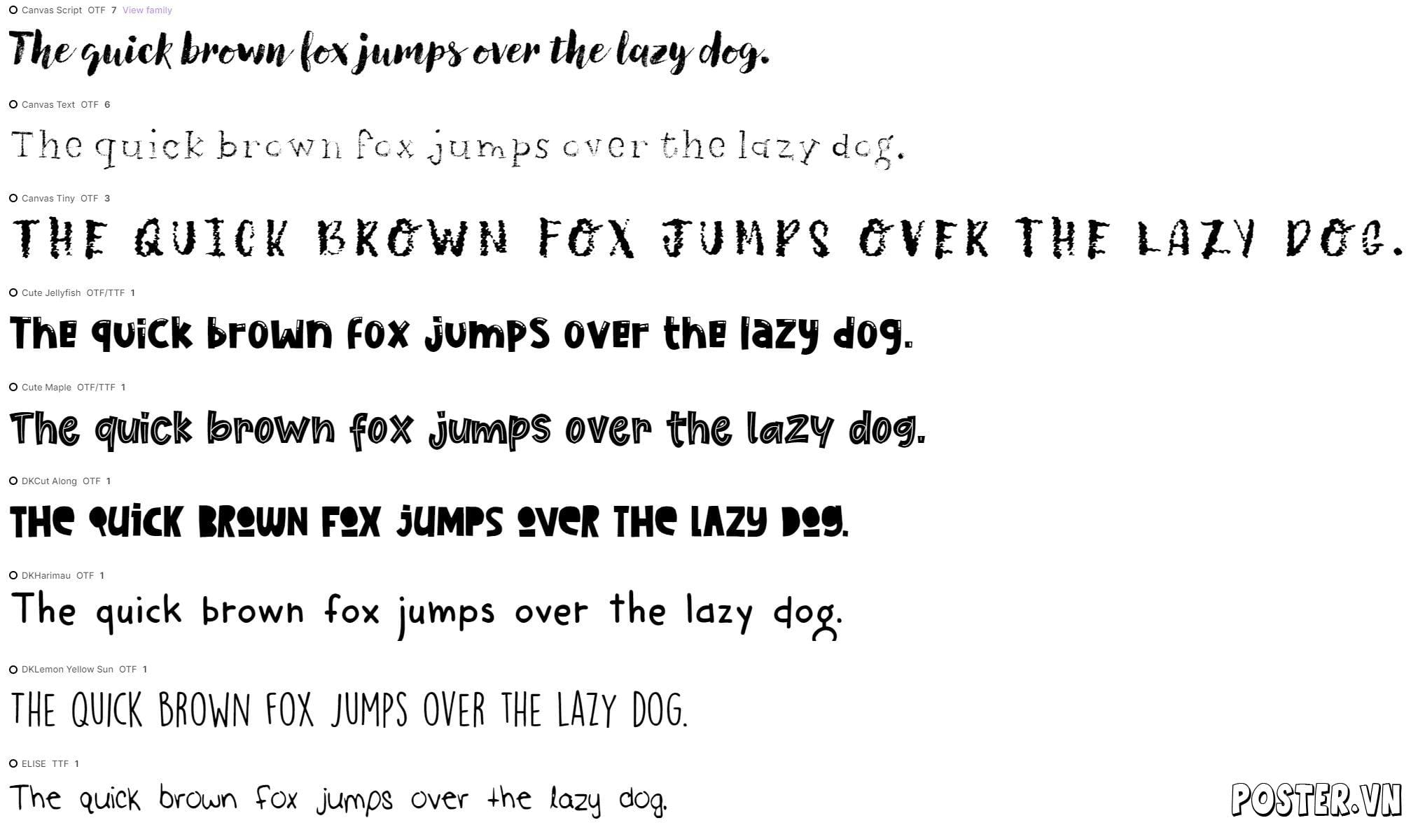 15+ Font chữ ngộ nghĩnh