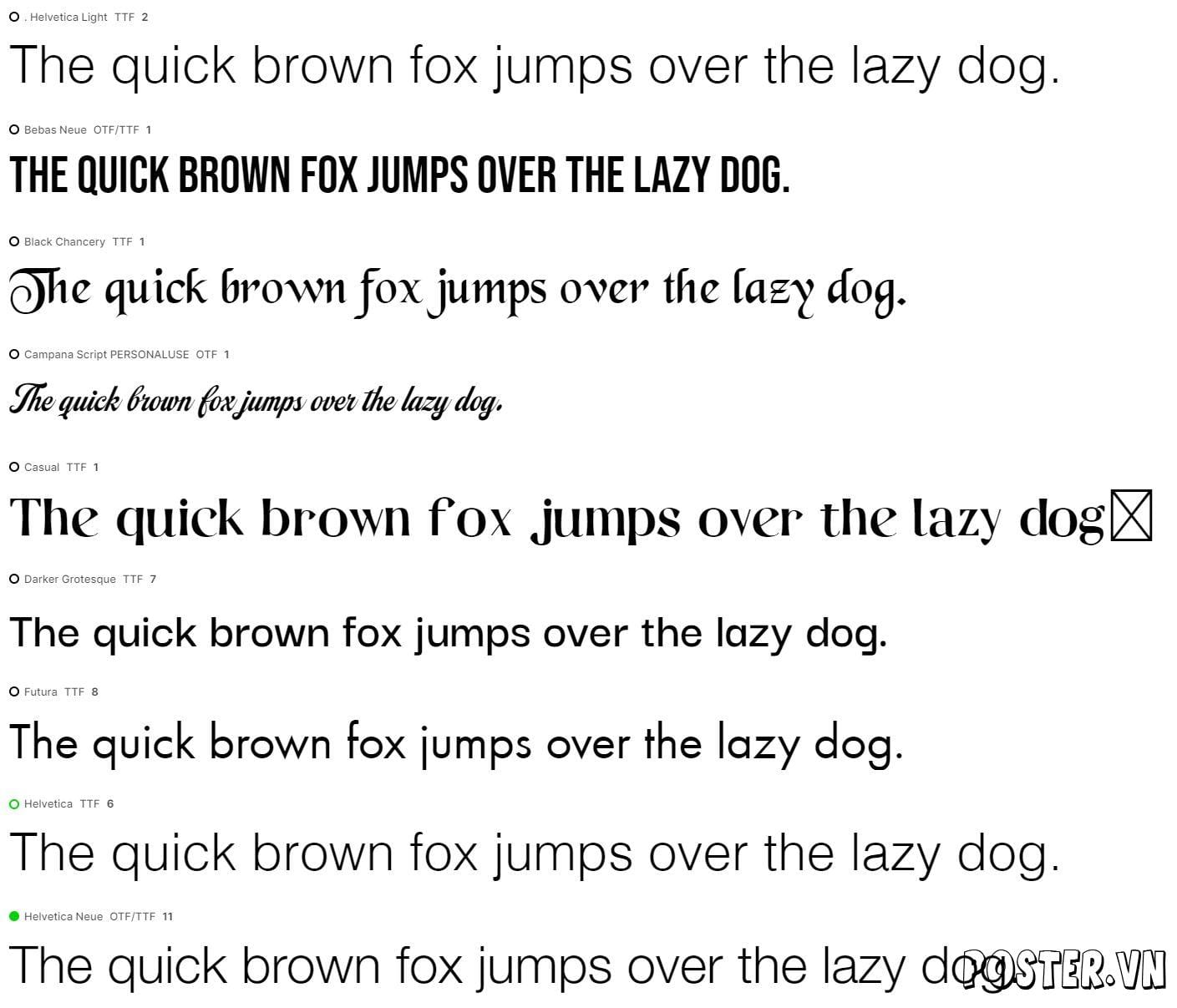 17+ Font chữ Sans Serif