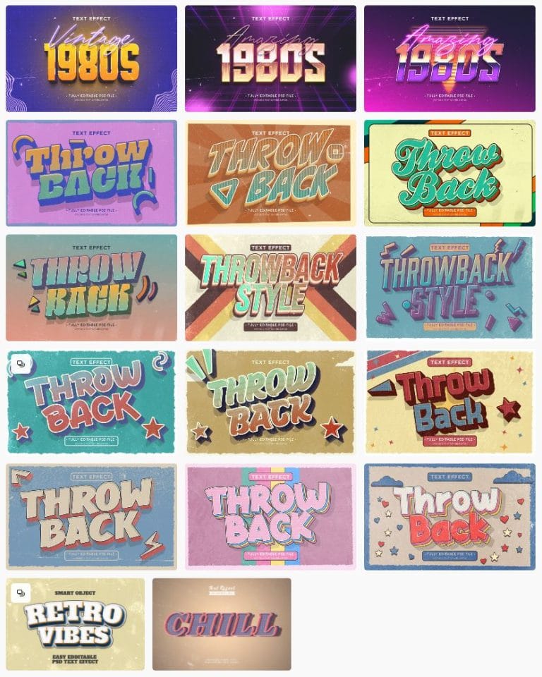 17-throwback-text-effect