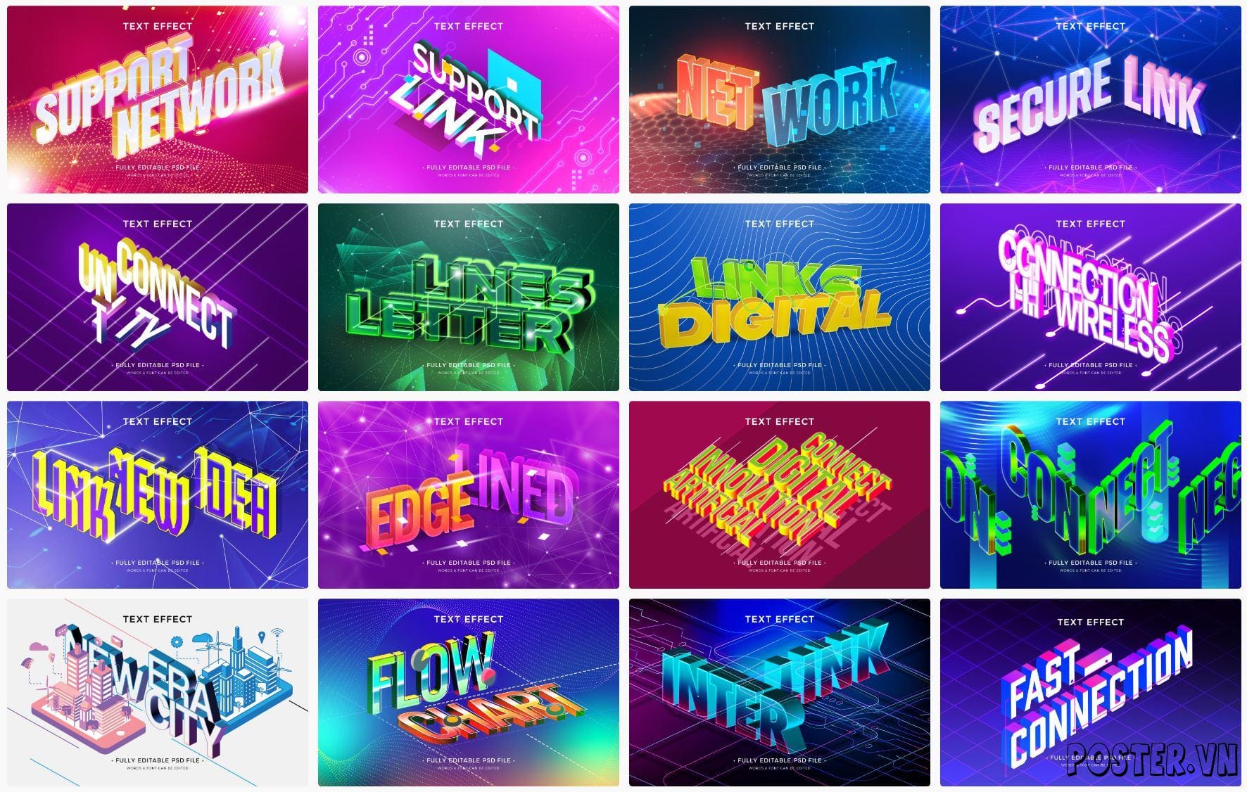 Text effect library | Poster.vn