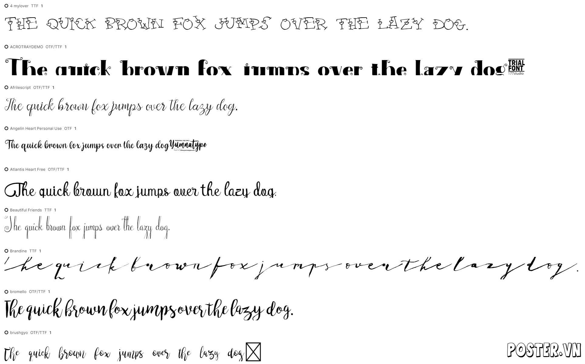 20+ Font cách điệu