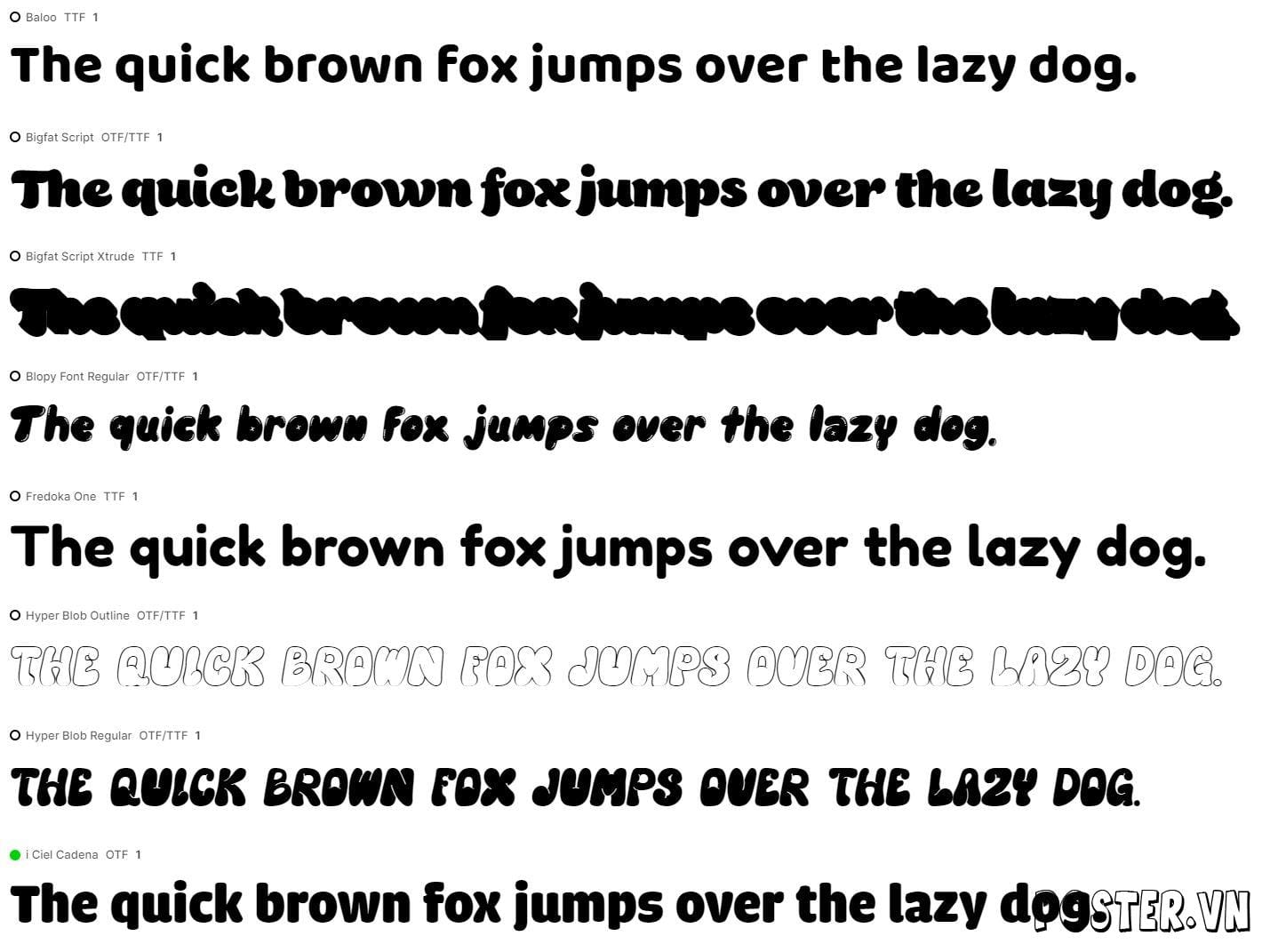 20+ Font Chữ Béo – Tròn – Mập