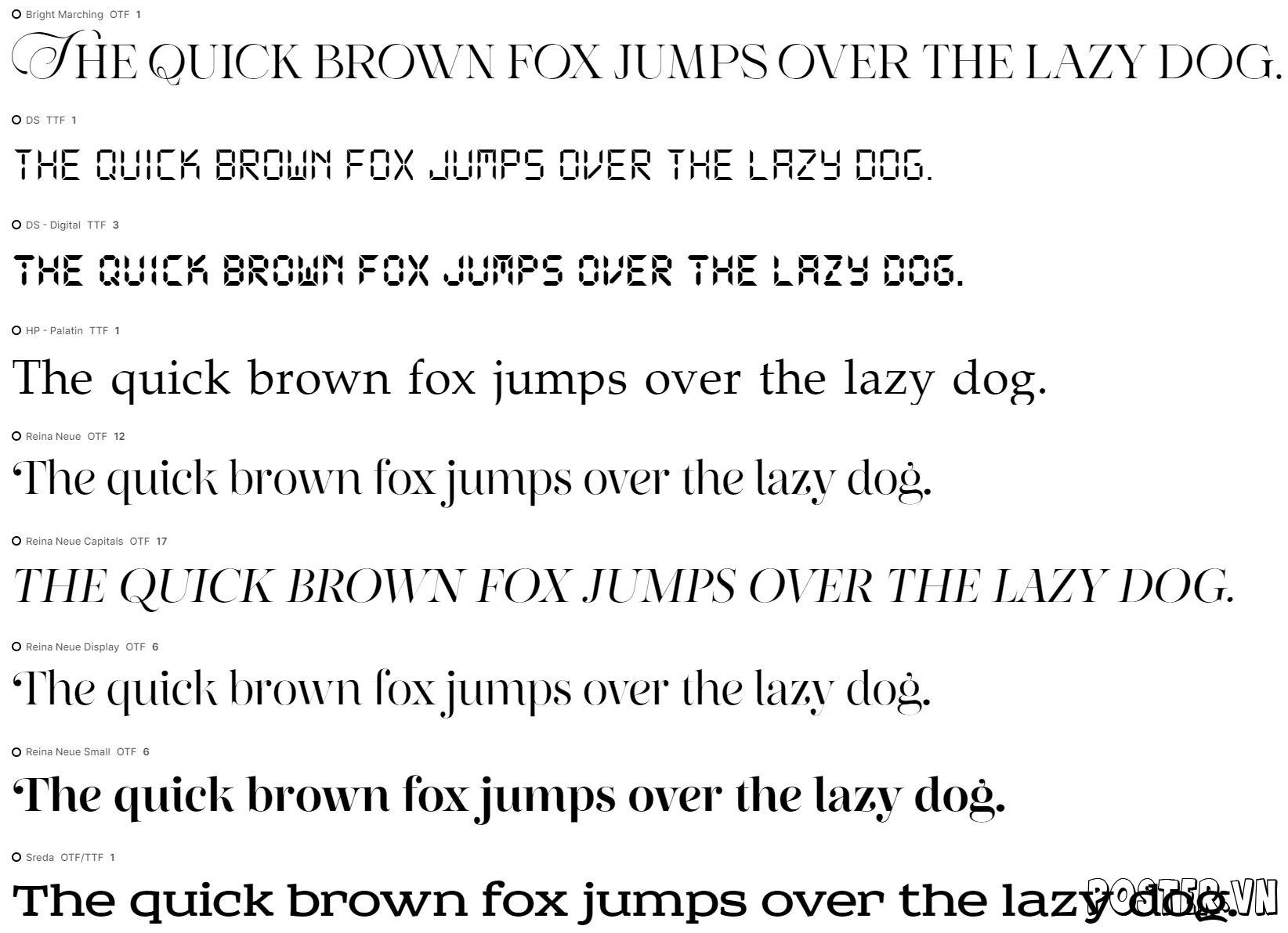20+ Font chữ có chân (Serif)