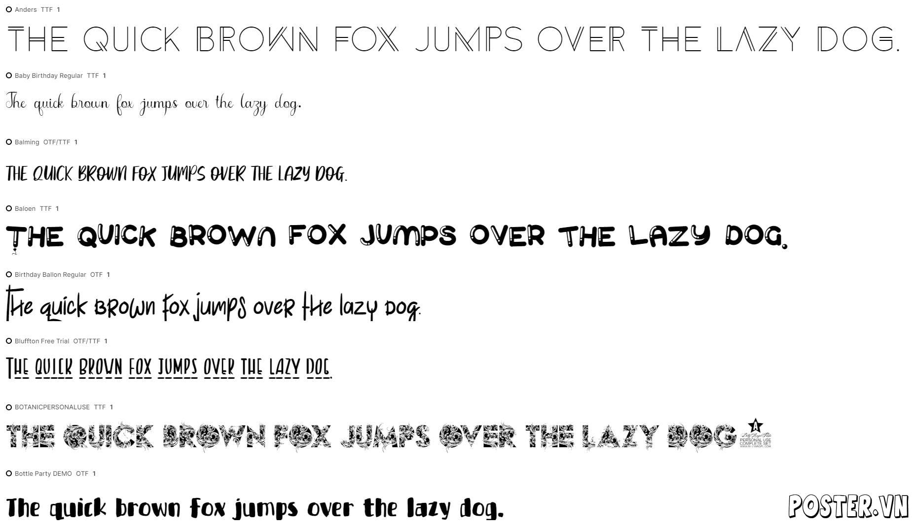 20+ Font chữ Happy Birthday