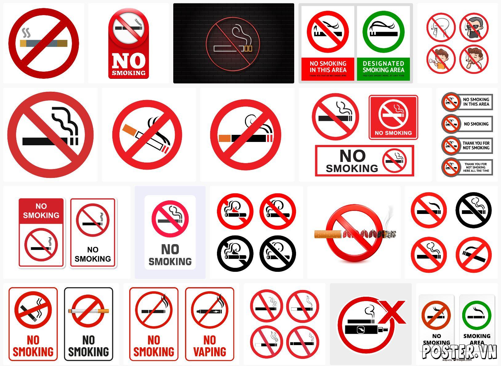 21+ Biển hiệu cấm hút thuốc lá – No Smoking