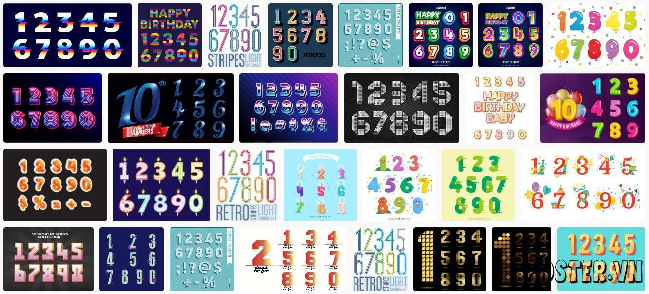 30+ Number Text Effect