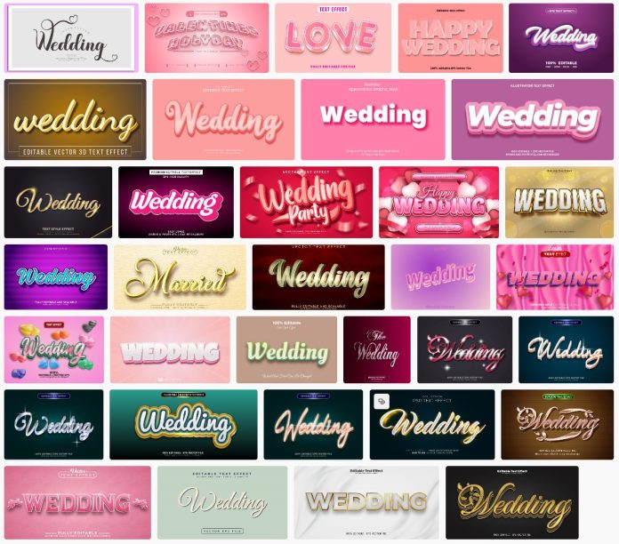 35-wedding-text-effect-file-vector