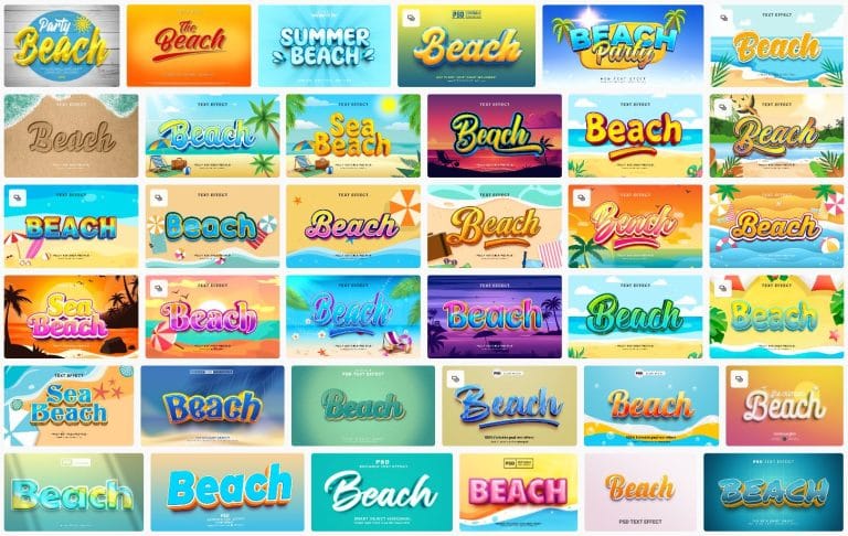 36-beach-text-effect