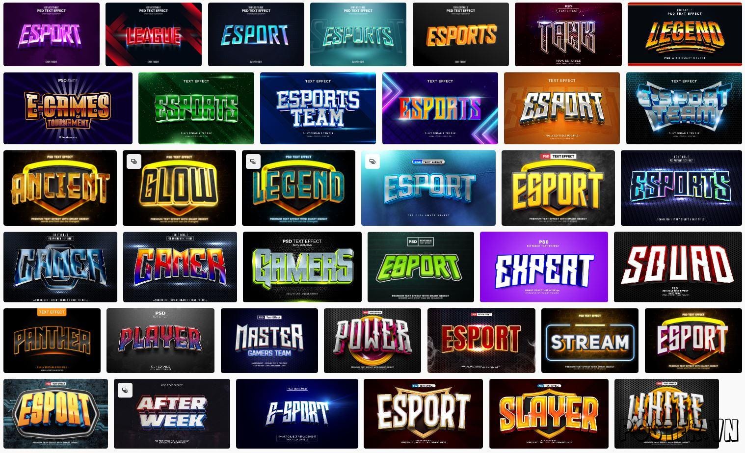 38+ Esport Text Effect