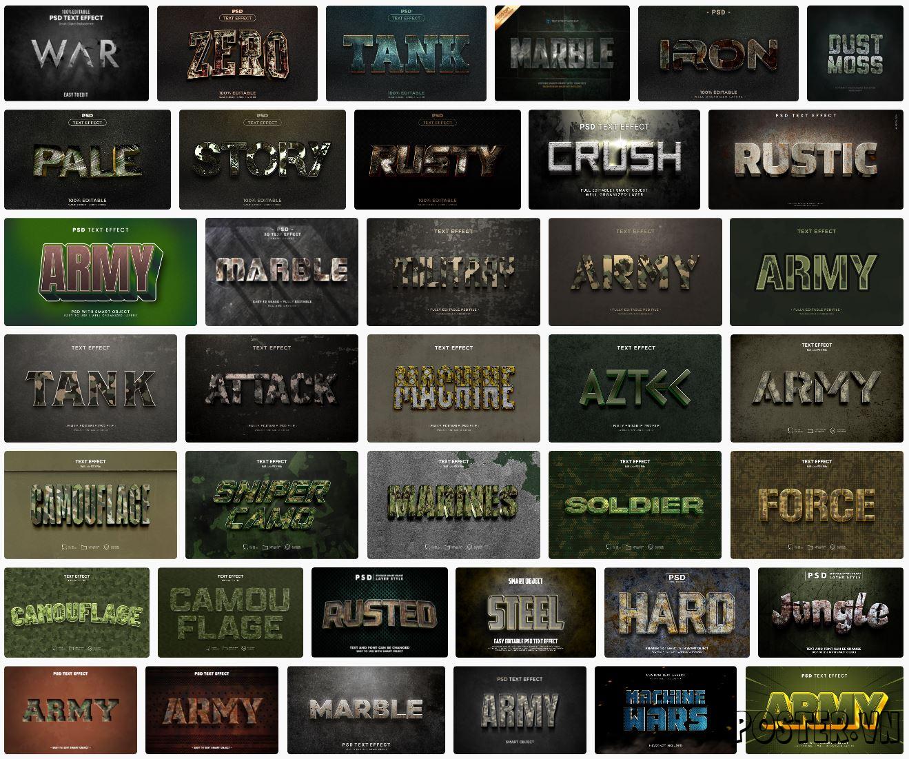 38+ Military Text effect