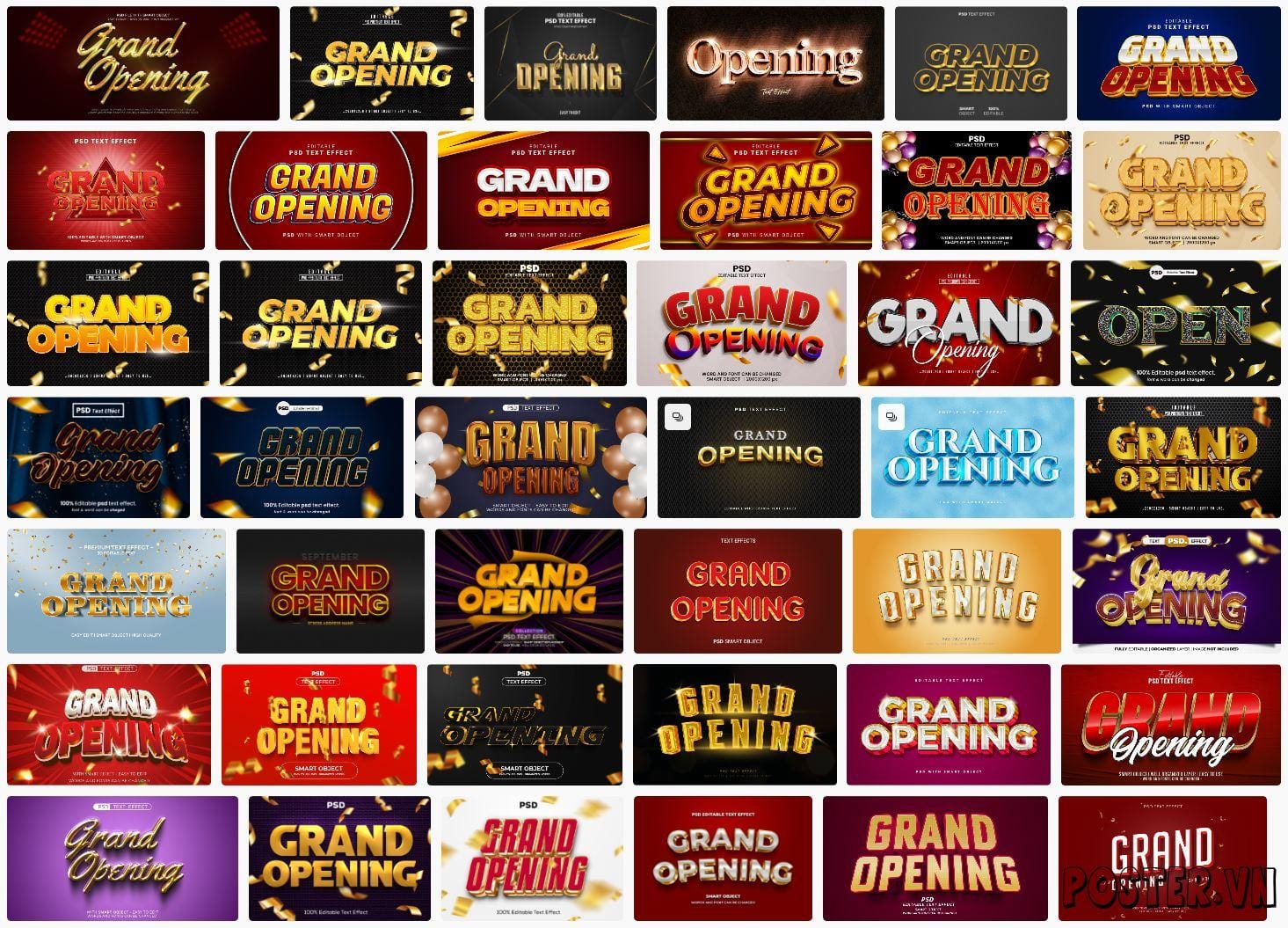 42+ Grand opening text effect file PSD