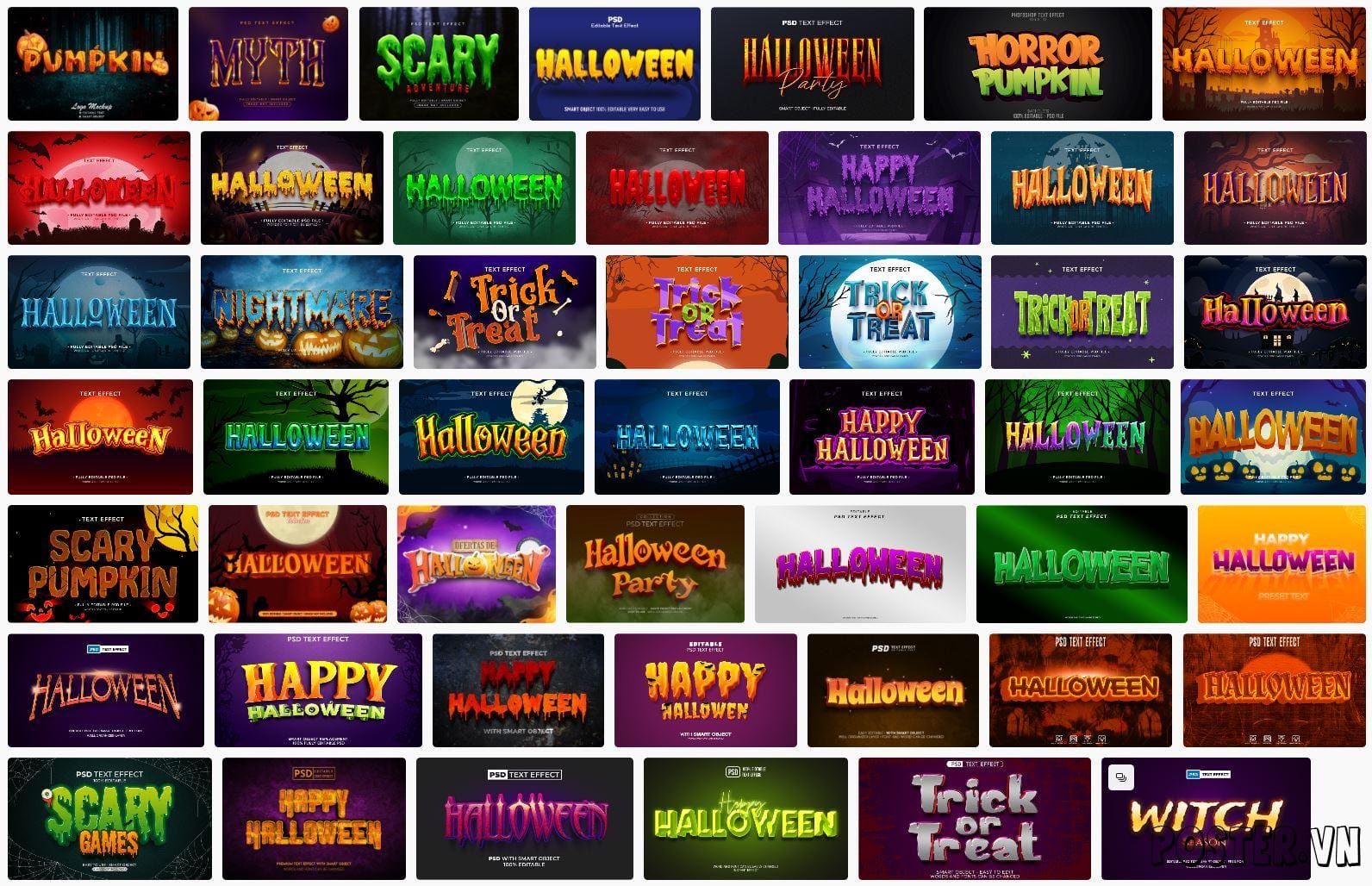 48+ Halloween text effect