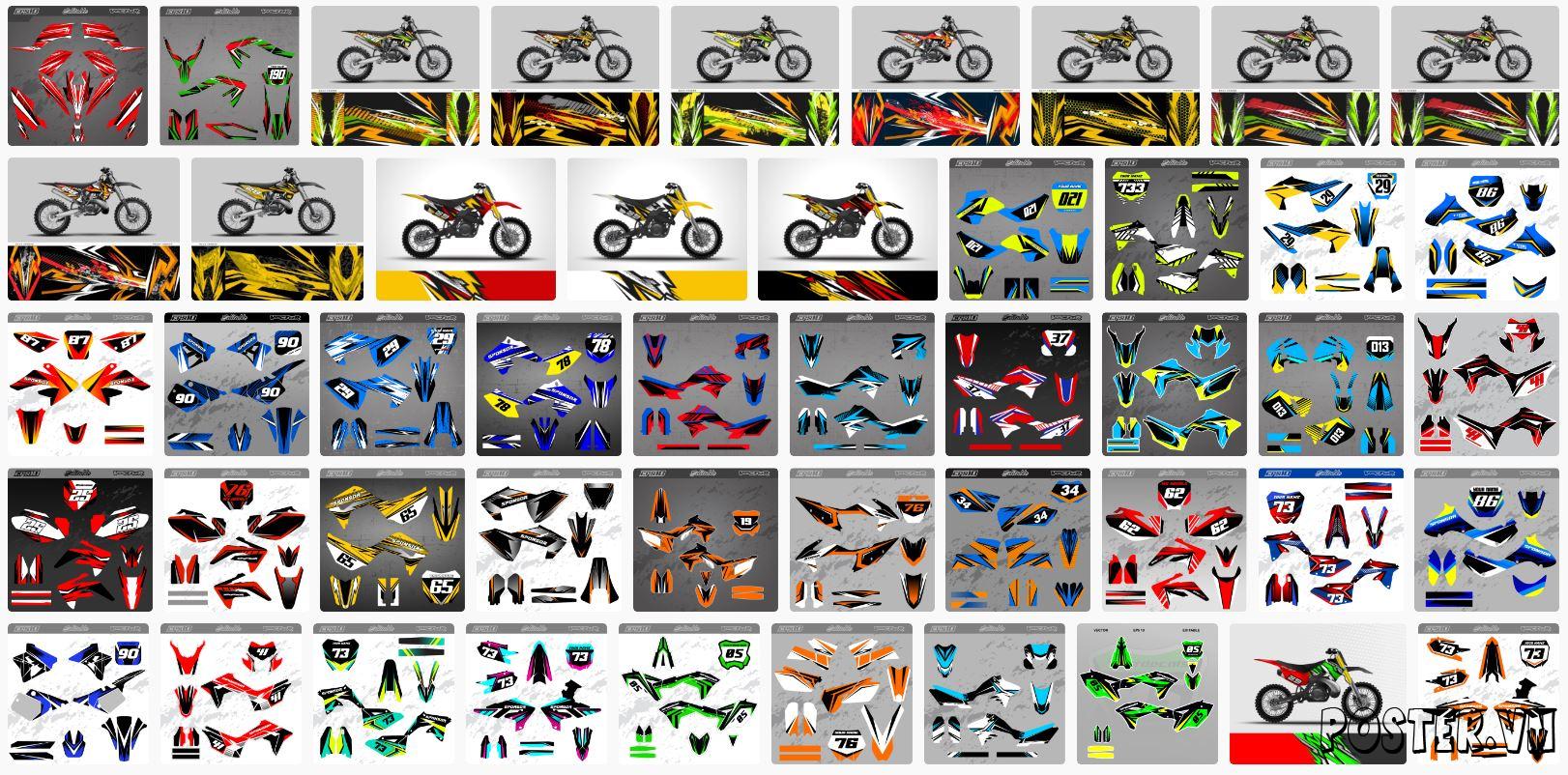 50+ Motorbike Decals