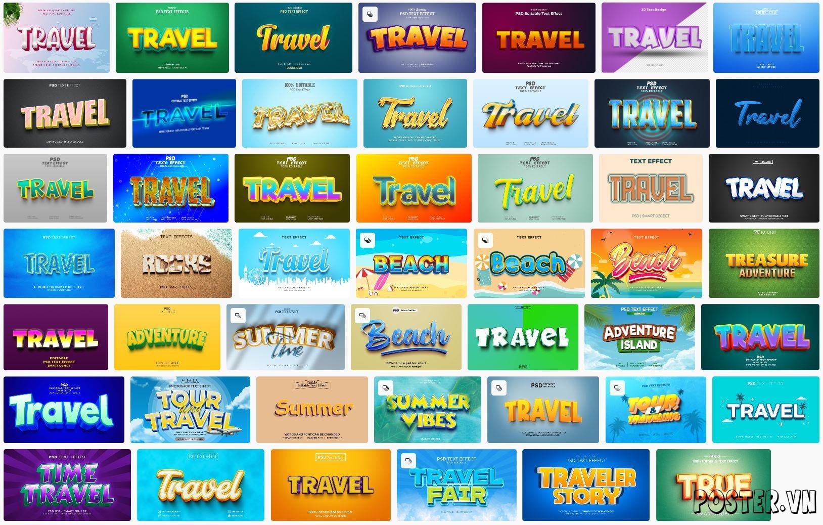50+ Travel Text Effect