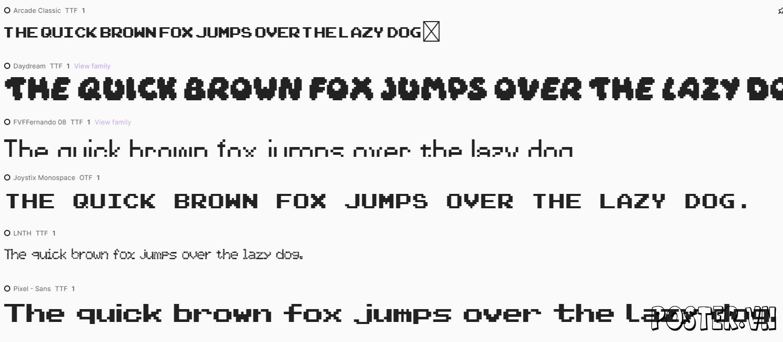 7+ Font chữ Pixel Việt Hóa