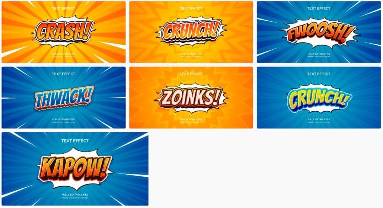 7-gradient-comic-text-effect