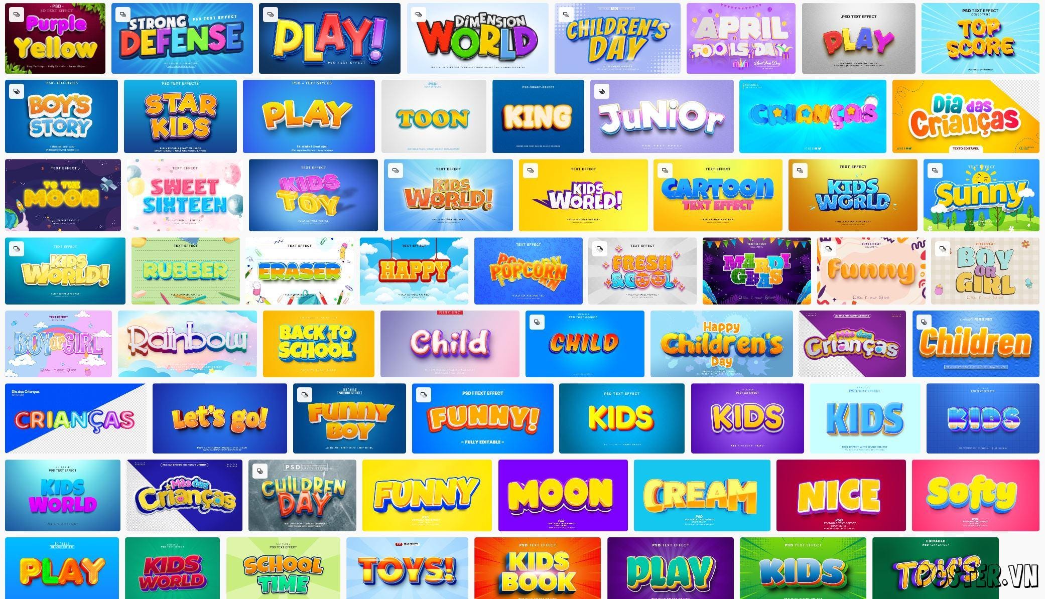 70+ Childrent Text Effect