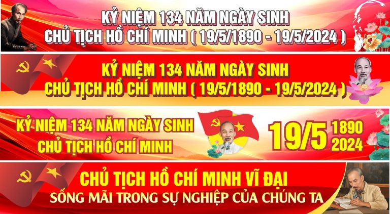 Bang ron ky niem 134 nam sinh nhat Bac Ho
