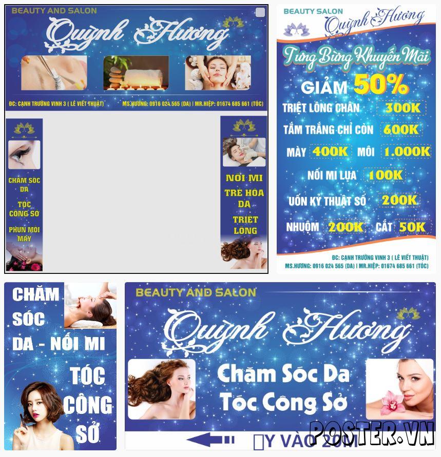 Biển quảng cáo tiệm spa Quỳnh Hương