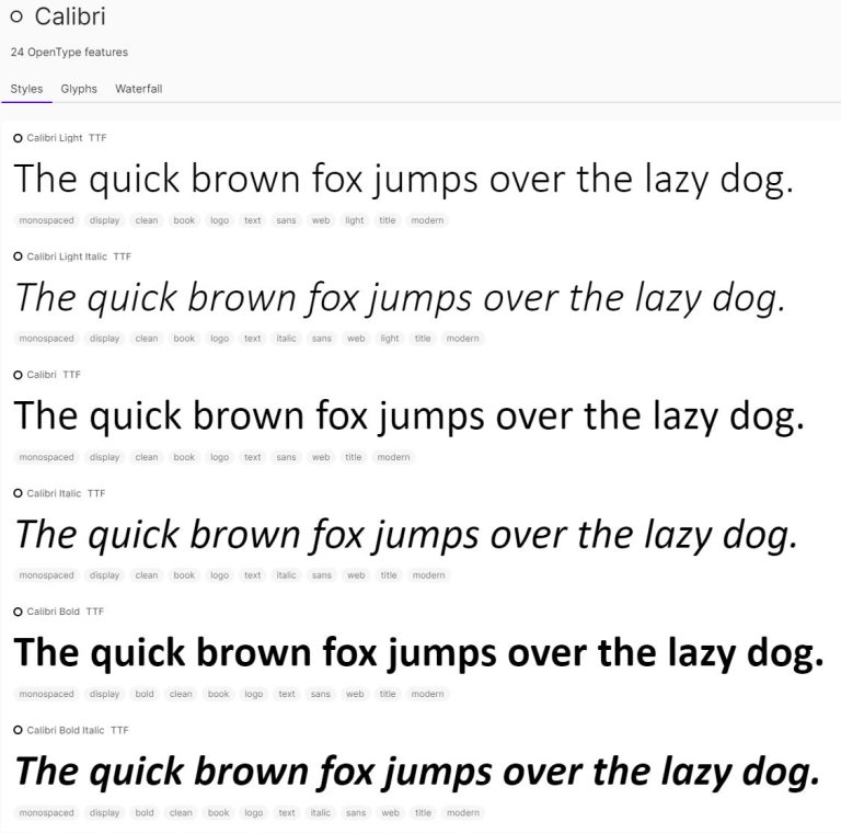 font-calibri-viet-hoa