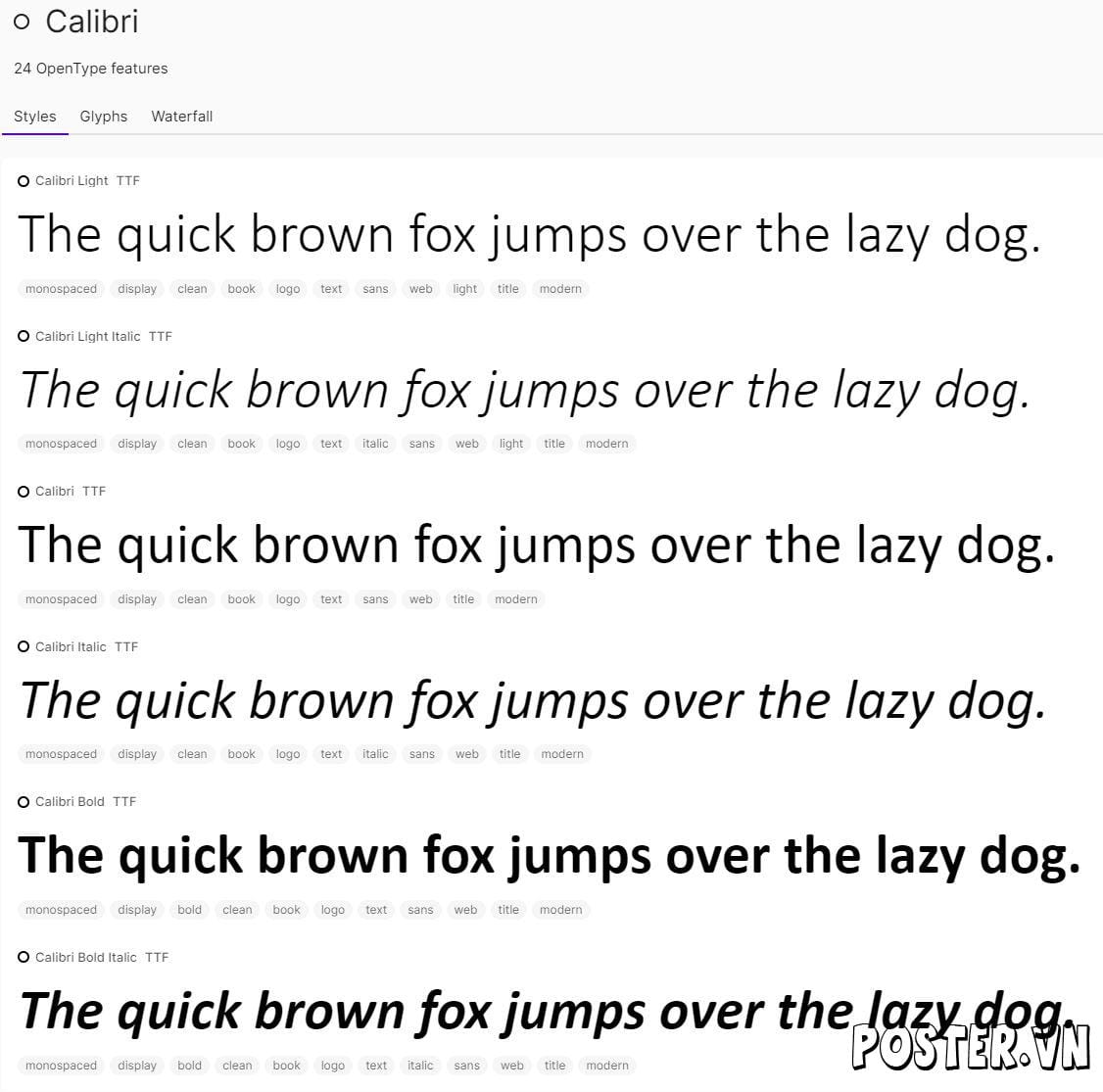 Font Calibri Việt Hóa