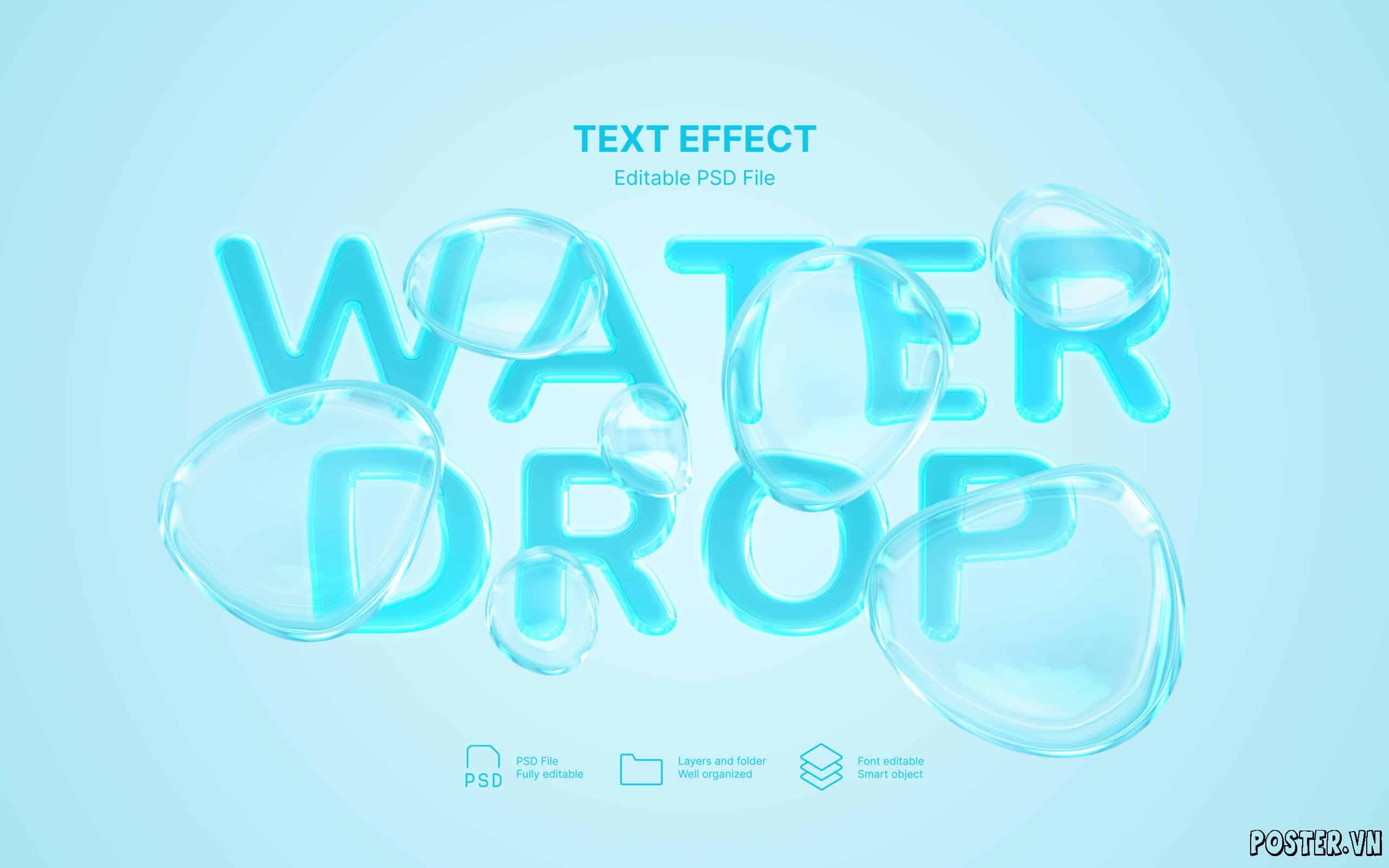 Font chữ Water text effect