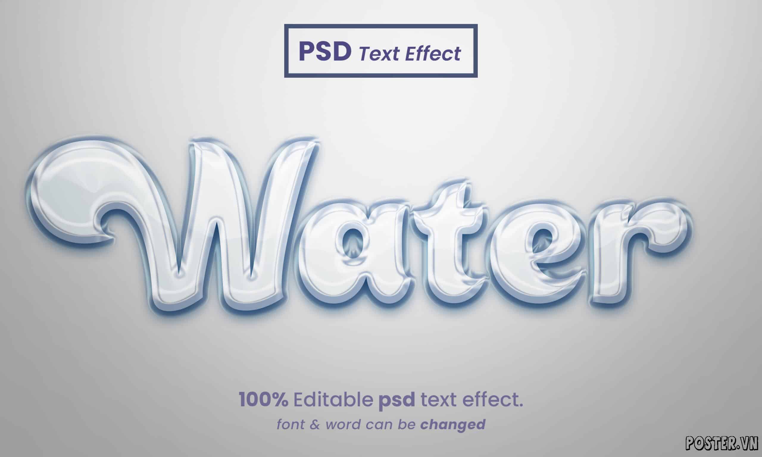 Font chữ Water text effect