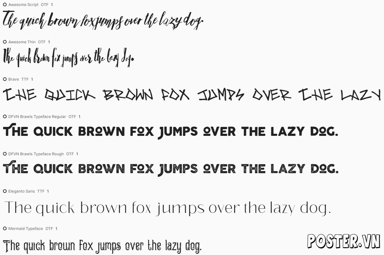 Font Chữ Thời Trang