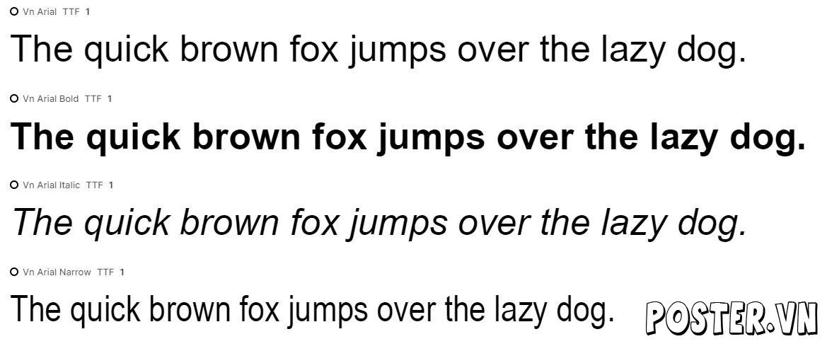 Font VnArial Việt Hóa