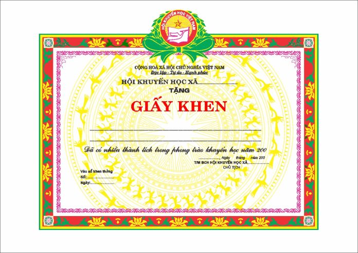 giay khen hoi khuyen hoc