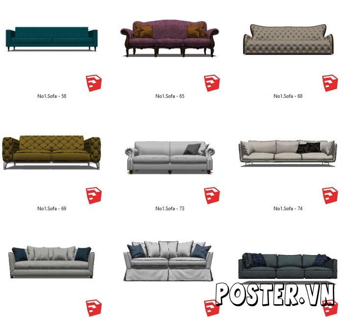 100+ Ghế Sofa SketchUp