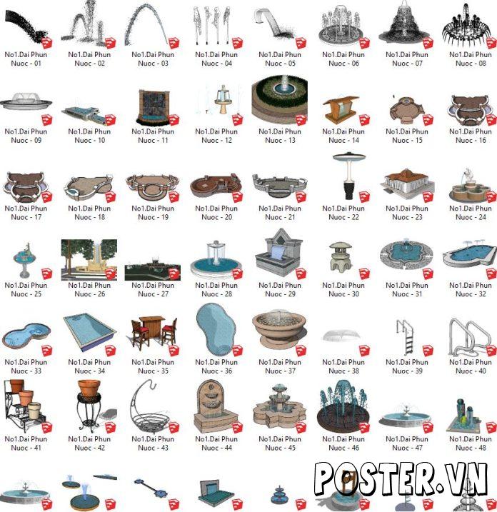 131+ Đài phun nước SketchUp