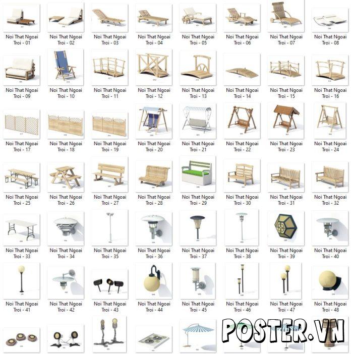 152+ Nội thất ngoài trời SketchUp