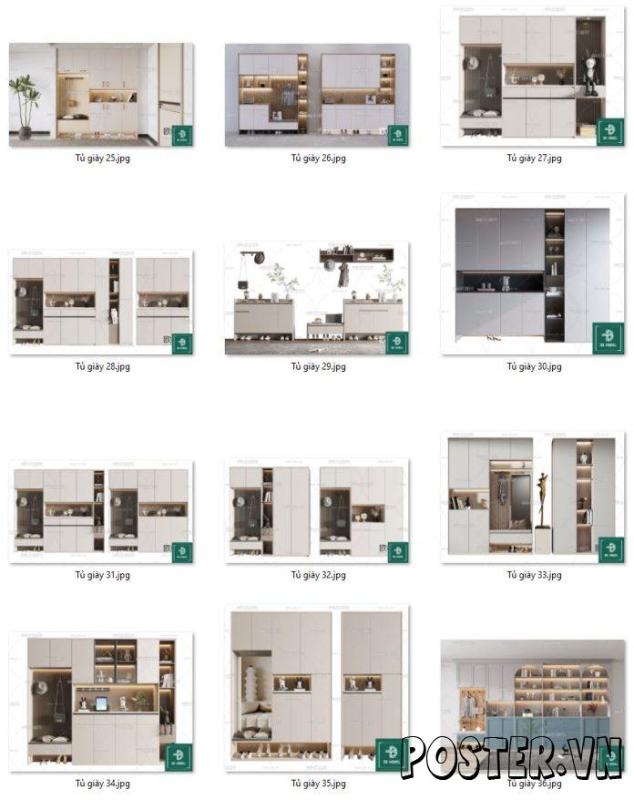 20+ Tủ giày SketchUp