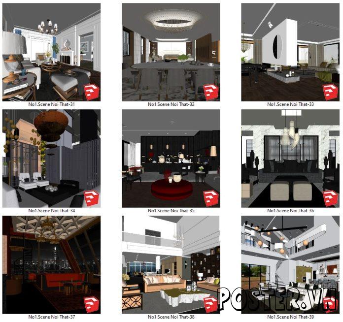 223+ Scene nội thất SketchUp (Phần 1)