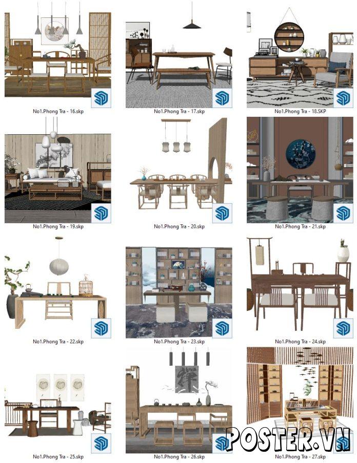 33+ Phòng trà SketchUp