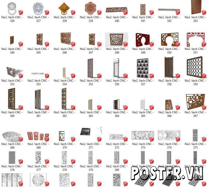 391+ Vách ngăn CNC SketchUp