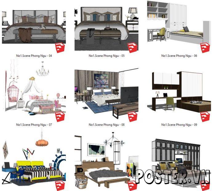 92+ Scene Phòng ngủ SketchUp