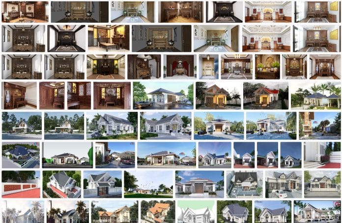 thu-vien-nha-biet-thu-sketchup