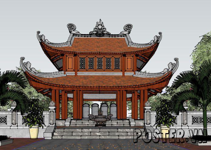 Thủy đình – lăng mộ SketchUp