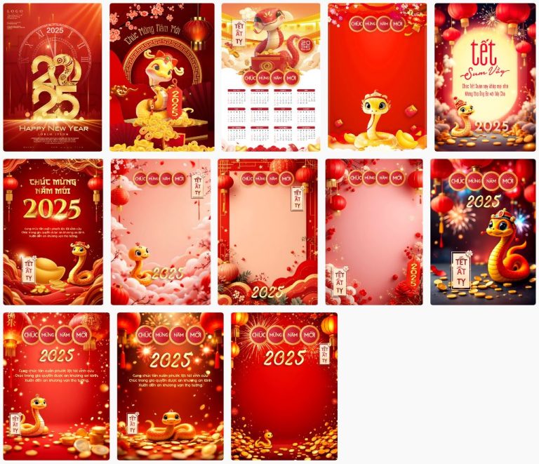 13+ Background thiết kế poster Tết 2025