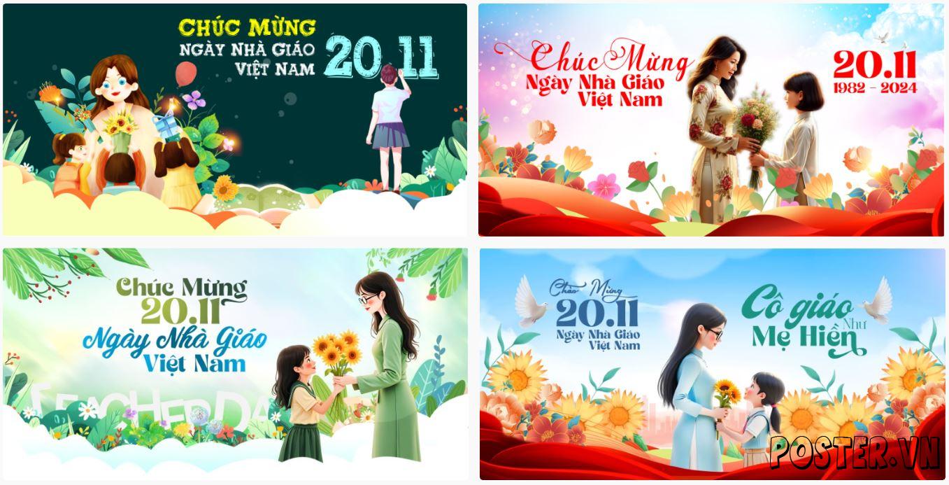 5+ Phông nền ngày nhà giáo Việt Nam 20-11-2024