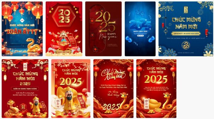 10+ Poster Tết 2025