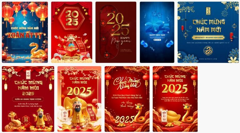 10+ Poster Tết 2025