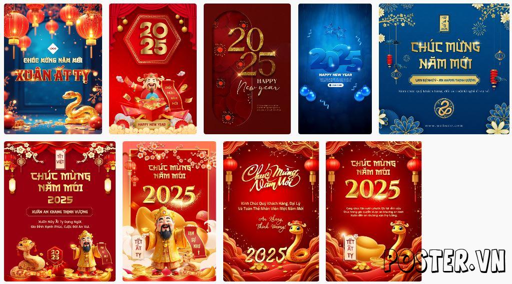 10+ Poster Tết 2025