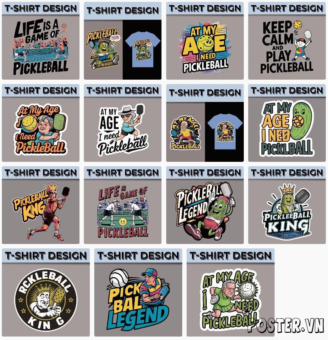 15+ In áo thun Pickle Ball