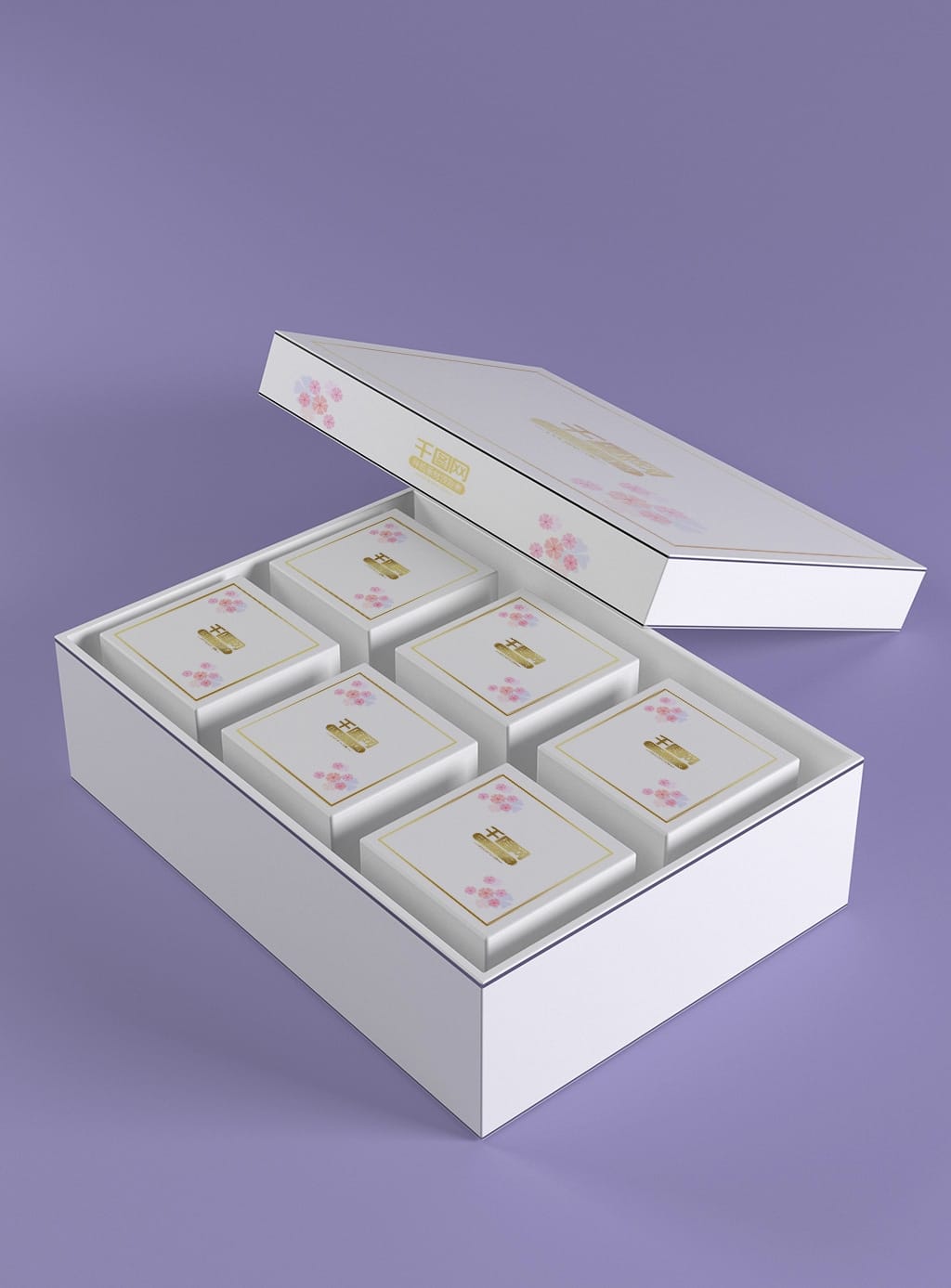 原创3D月饼盒样机设计